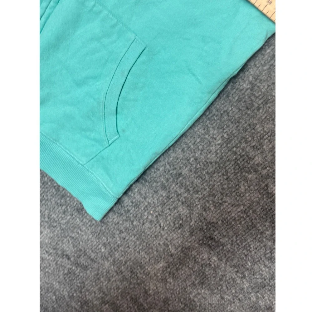 *The‎ Childrens Place Girls XL 14 Aqua Teal Silver Glitter Heart Zip Up Hoodie